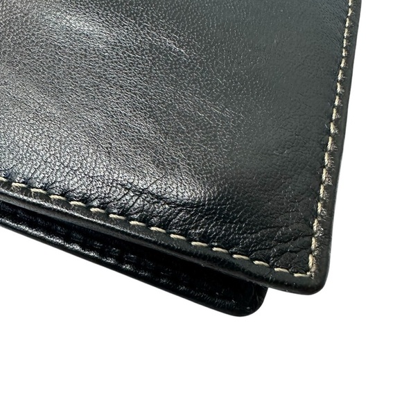 Men's Genuine Leather Black Slim Wallet - Picture 3 of 9
